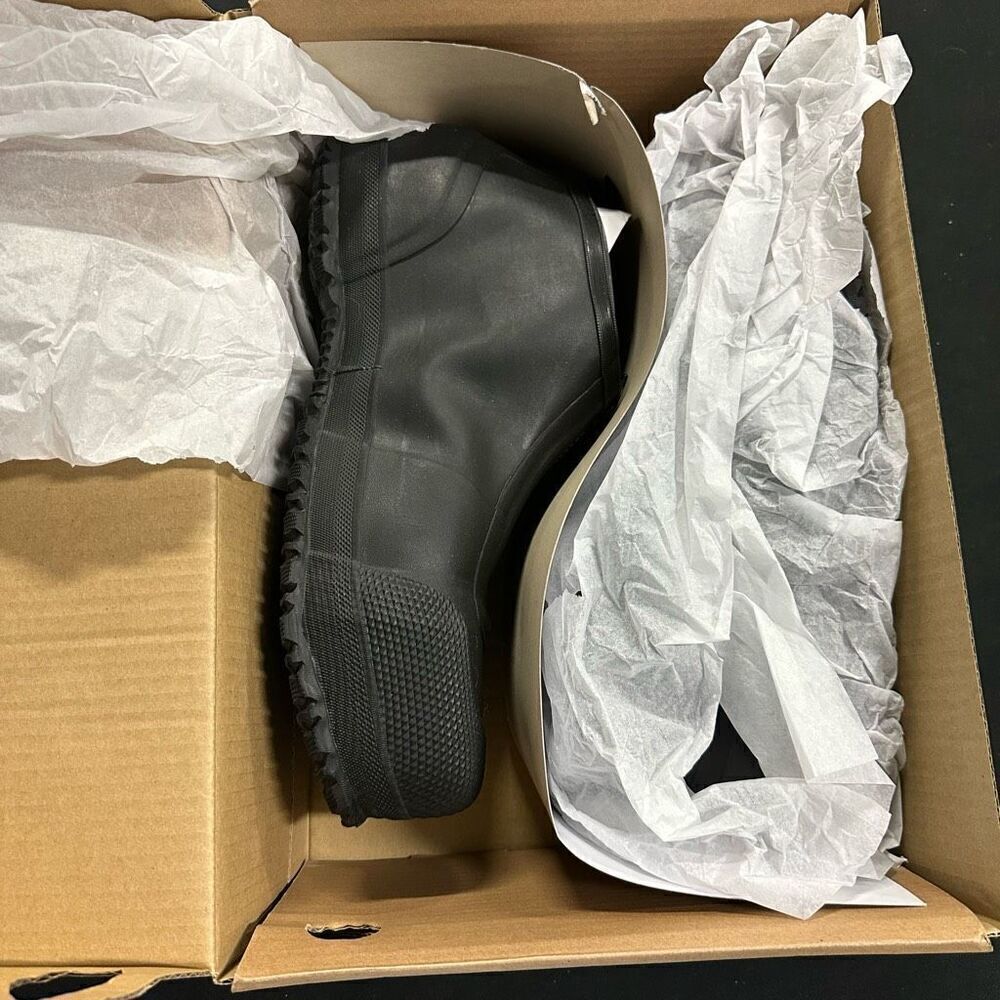 New Bogs Rubber Overshoe Zip CT Safety Toe Black 14